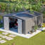 Remise de rangement extérieure avec portes doubles verrouillables-125847360-125847363