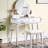 Contemporary Wood Vanity And Stool Set-1181321887
