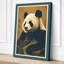Panda Portrait Japandi 1 Piece Wrapped Canvas Wall Art-65657845-65657803