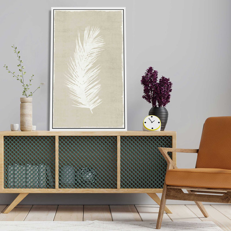 Palm Oasis I - Peinture, L 21,5 po x H 33,5 po, Cadre blanc