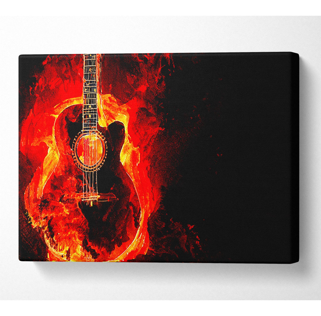 Guitar Flame - Kunstdrucke auf Leinwand