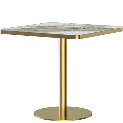 Square Modern Dinning Table 31.5 inches Bistro Table Tulip Table with Faux Marble top,Easy Assemble,Sturdy Metal Frame Diameter