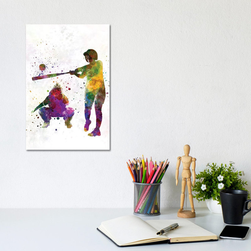 Baseball Players II 1 Piece Wrapped Canvas Wall Art, 30.48cm H x 20.32cm W x 1.91cm D