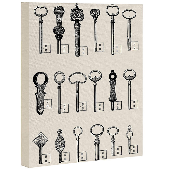« usb keys », impression sur toile tendue, H 10 po x l 8 po x P 1,5 po