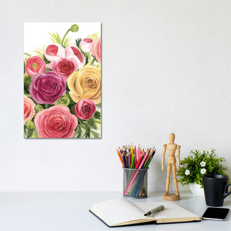 Ranunculus Study II by Grace Popp - Wrapped Canvas Gallery-Wrapped Canvas Giclée, 20.32 cm H x 30.48 cm W