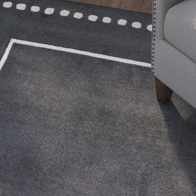 Tapis en laine touffeté à la main Cruz, Tapis de couloir 2 pi 3 po x 9 pi
