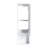 12 - Inch Modern Bathroom Wall Cabinet, Soft Close Doors, Glossy White, Float Mount, For Storage Integration Functionality
