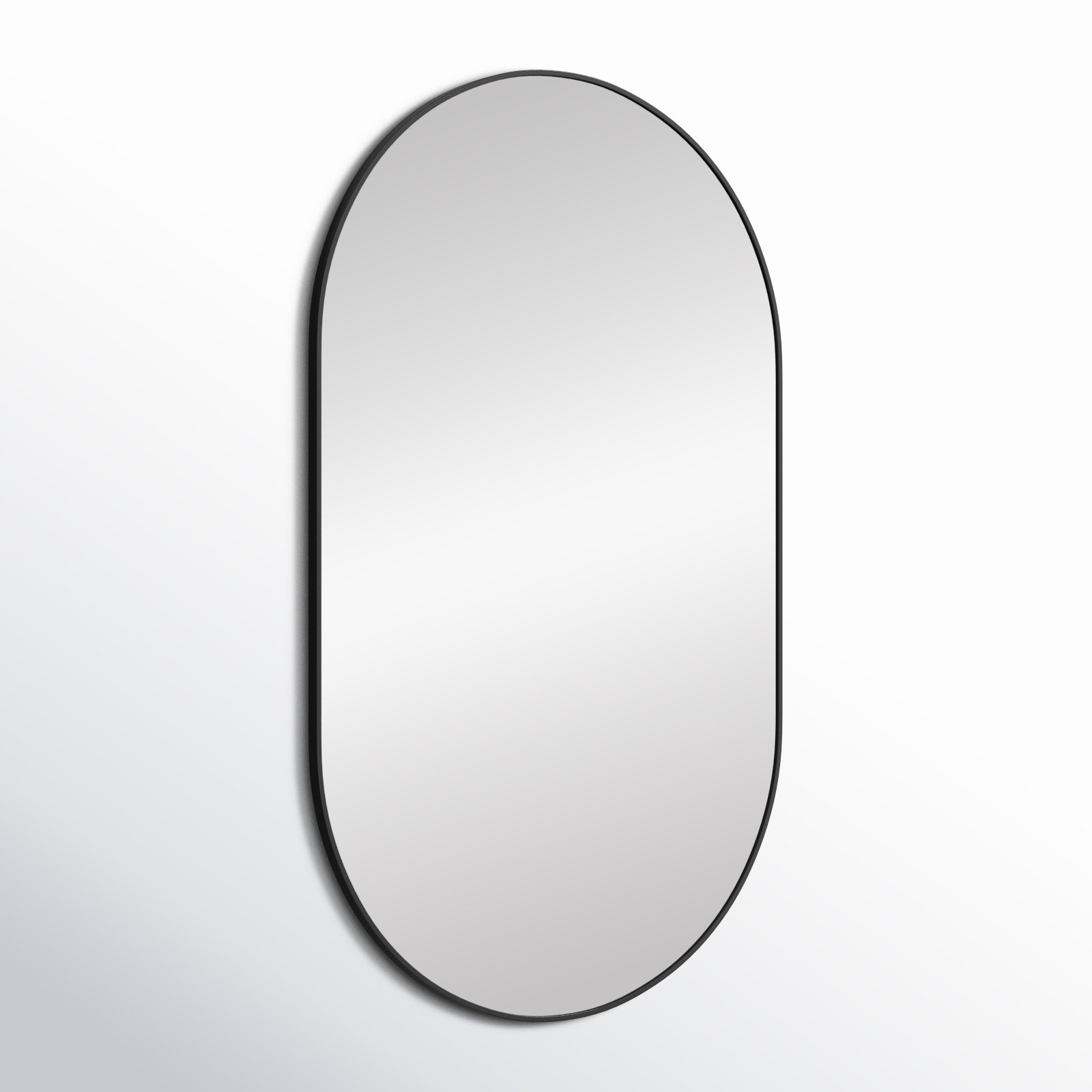 Elington Metal Oval Mirror, 60"  x 36", Black