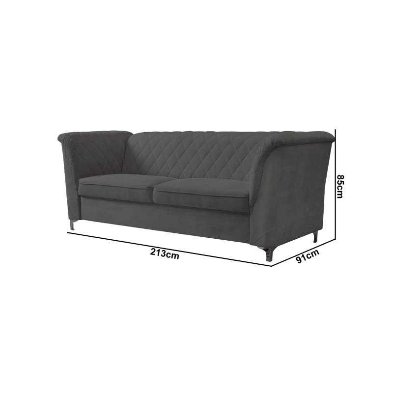 Alyene Sofa, Dark Grey