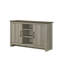 Console en chêne gris de 47 po Nyla, buffet, buffet avec tablettes et portes d'armoire