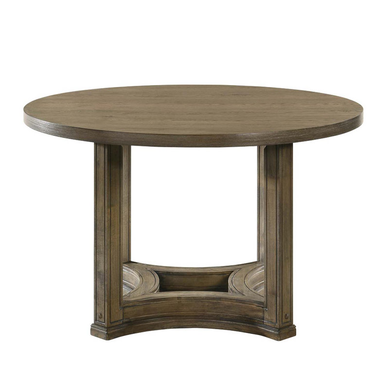 Table de salle à manger ronde 47,3 po Parfield, finition chêne vieilli