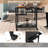 Rolling Grill Cart 3-Shelf BBQ Cart With Hooks And Side Handle