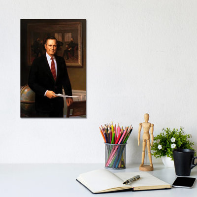 " Presidential Portrait Of President George HW Bush " by John Parrot