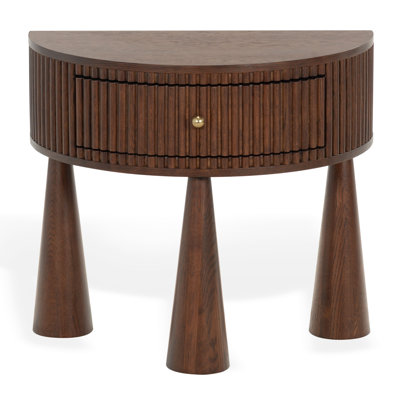 Vivietta Fluted Wood Nightstand