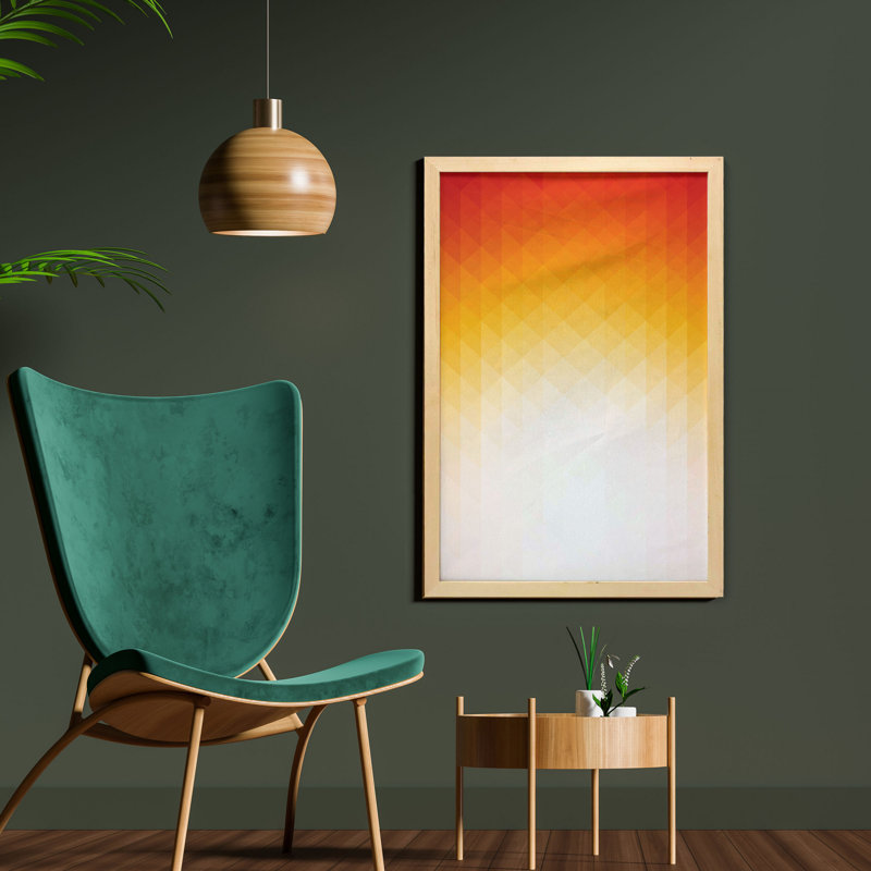 Ombre Geometric Triangle Shape By Digital Gradient Modern Retro