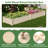 Wooden Raised Garden Bed w/ 2 Planter Boxes Divider Open-Ended Base for Flower