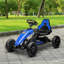 Kart à pédales avec siège réglable et roues amortissantes, finition bleue