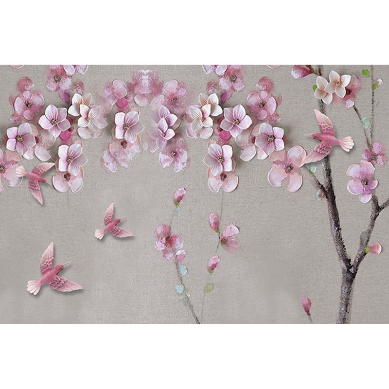 Murale à peindre Cherry Blossom, L 9,5 pi x l 17 pi