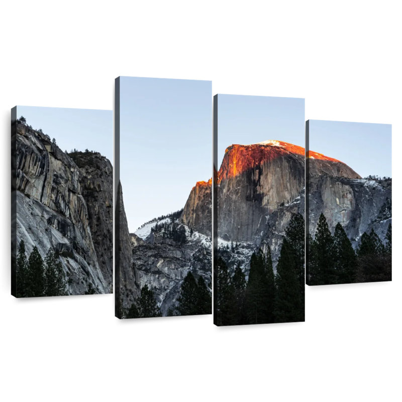 Coucher de soleil à Yosemite, H 42 po x l 68 po