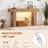63 Inch Entryway Table with Sensor LED Light - Long Console Table, Sofa Table & Hallway Table, Wood Frame & Adjustable Ambiance for Entrance, Hallway, Living Room(Natural)-2072047657