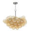 Bubbles Chandelier with Amber Glass-280817178