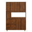 Buffet moderne avec portes vitrées, grande armoire de rangement avec support pour micro-ondes et tiroirs Modern Kitchen