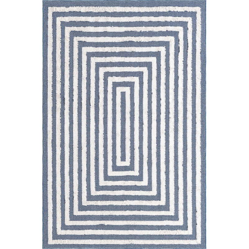 Jordalier Cotton Moroccan Indoor Rug, Rectangle 5'3" x 8'