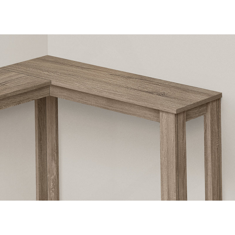 Table d'appoint, console, vestibule, étroit, d'angle, stratifié brun, contemporain, moderne, Taupe