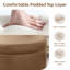 Repose-pieds rond avec rangement en similicuir Duanys-1542466751