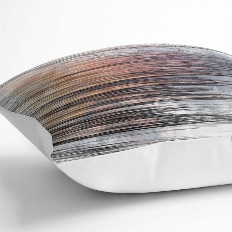 Abstract Square Throw Cushion, 40cm H x 40cm W x 15cm D, White