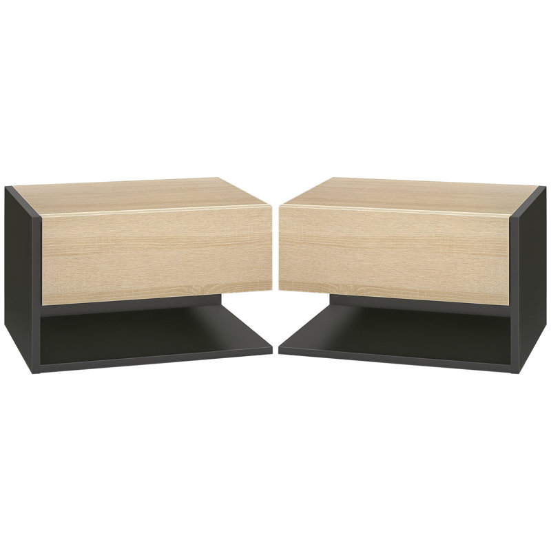 46cm W Manufactured Wood Bedside Table