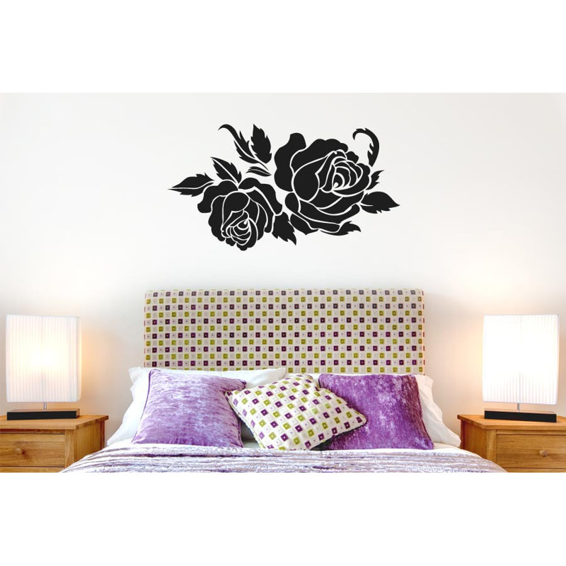 Plants & Flowers Wall Decal, Black, Large