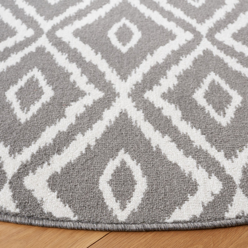 Jamye Performance Geometric Rug, Round 6'7"