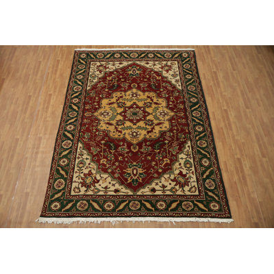 Tapis oriental traditionnel richement à motifs 9 x 12