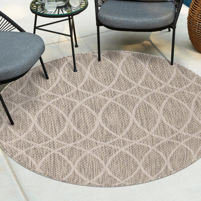 Tapis treillis d'extérieur gris clair