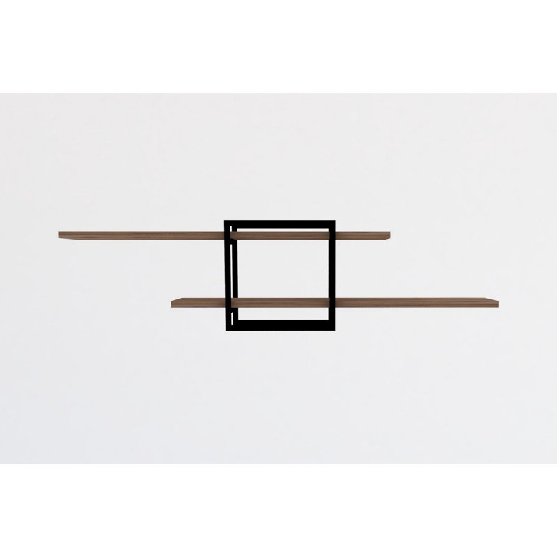 Modern Wall Shelf, Atlantic Pine, 47.2 x 11.8 x 7.1 inches | 100% Melamine Coated Particle Board, Thickness: 0.7 inches | Stylish Industrial Design, Perfect for Home Decor & Storage Solutions, Wall-Mounted Convenience