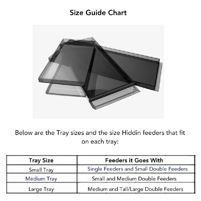 Clear Overflow Feeding Tray, Medium, Clear