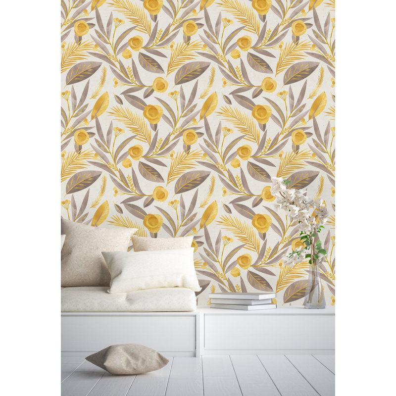 Murale à peindre feuilles de palmier, l 25 po x H 50 po