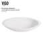 Lavabo de salle de bain vasque ovale blanc mat ™ Stone avec robinet H 11 po L 23 po x l 14 po x H 4 po Wisteria