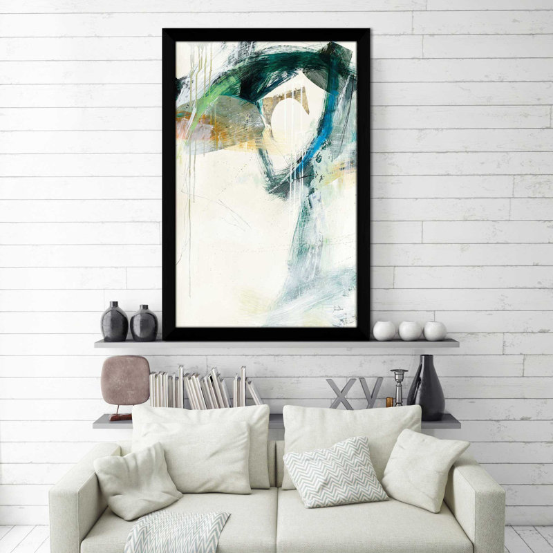Turbulence III - Peinture, Cadre noir, H 49,5 po x l 33,5 po x P 1 po