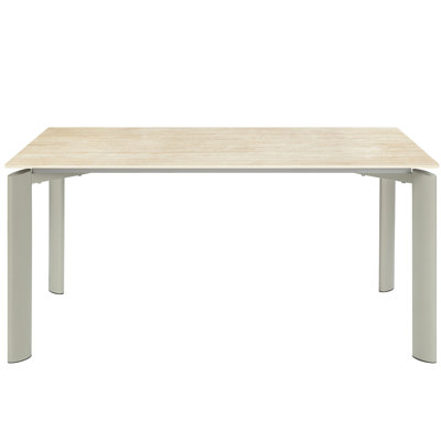 Table de salle à manger en céramique de couleur grise pour une utilisation à long terme