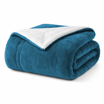 Reversible Sherpa Fleece Fur Thick Blanket
