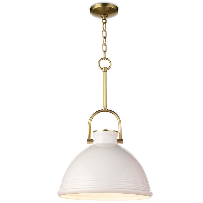 Luminaire suspendu en céramique Eloise, Blanc