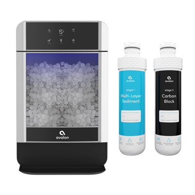 Avalon Nugget Ice Maker Chewable Ice 38 lbs Per Day, One Click Operation, Large Ice Storage, Connects to Water Line, Filters Included