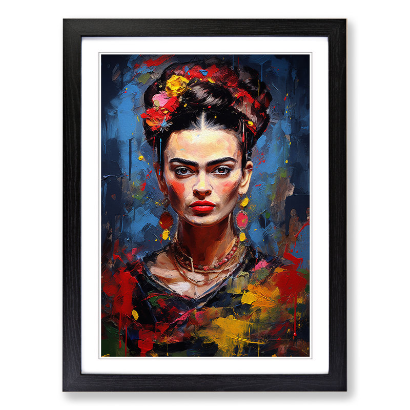 Single Picture Frame Print on Wood, Black Framed, 46cm H x 34cm W