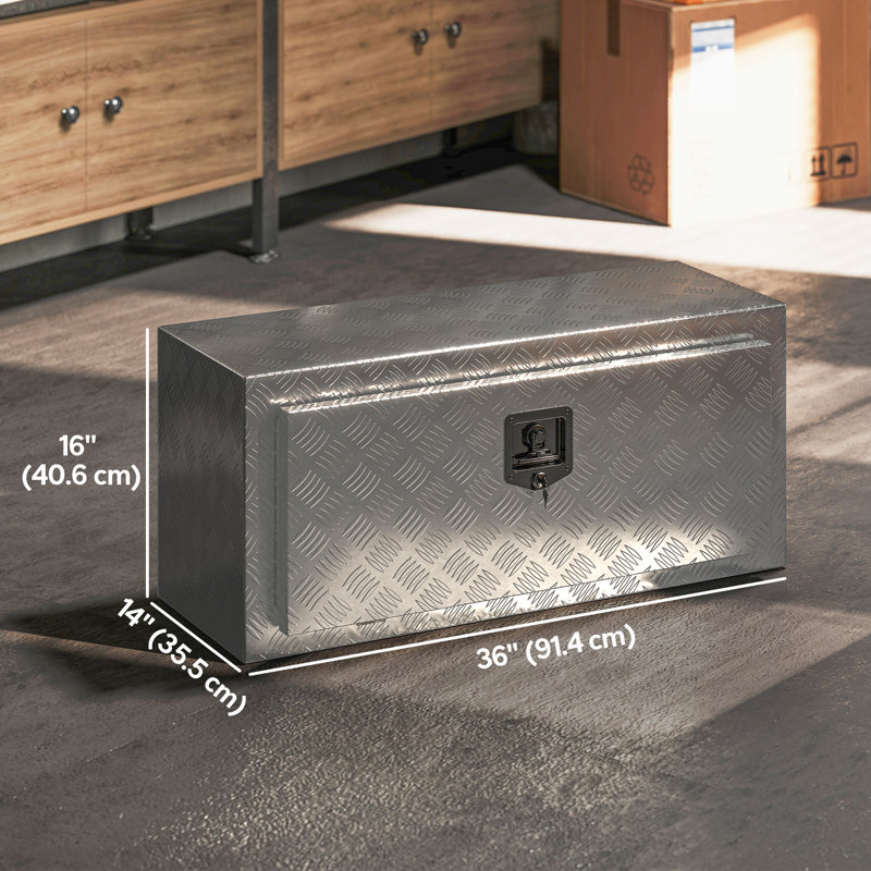 Boîte à outils robuste en aluminium pour camion, coffre à outils 36 pouces