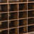 24" Shoe Cubby Console, Curved Base - Rustic Brown