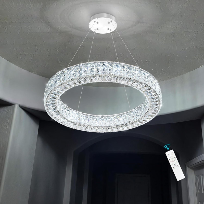 Lustre en cristal Glam, Argent argent