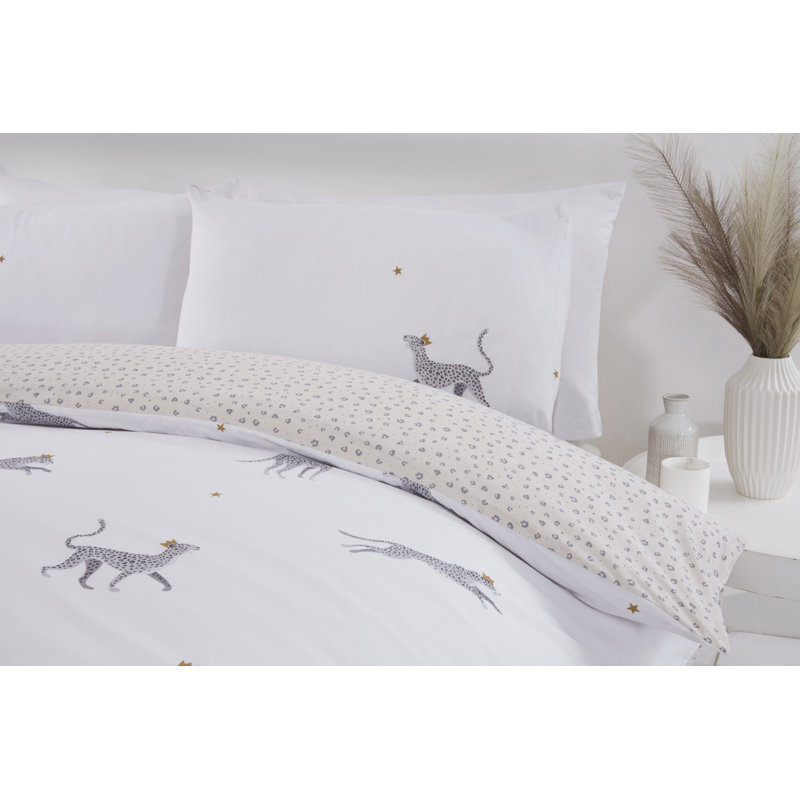 Romy Wildlife Duvet Cover Set with Pillowcases, King Duvet Cover + 2 Standard Pillowcases