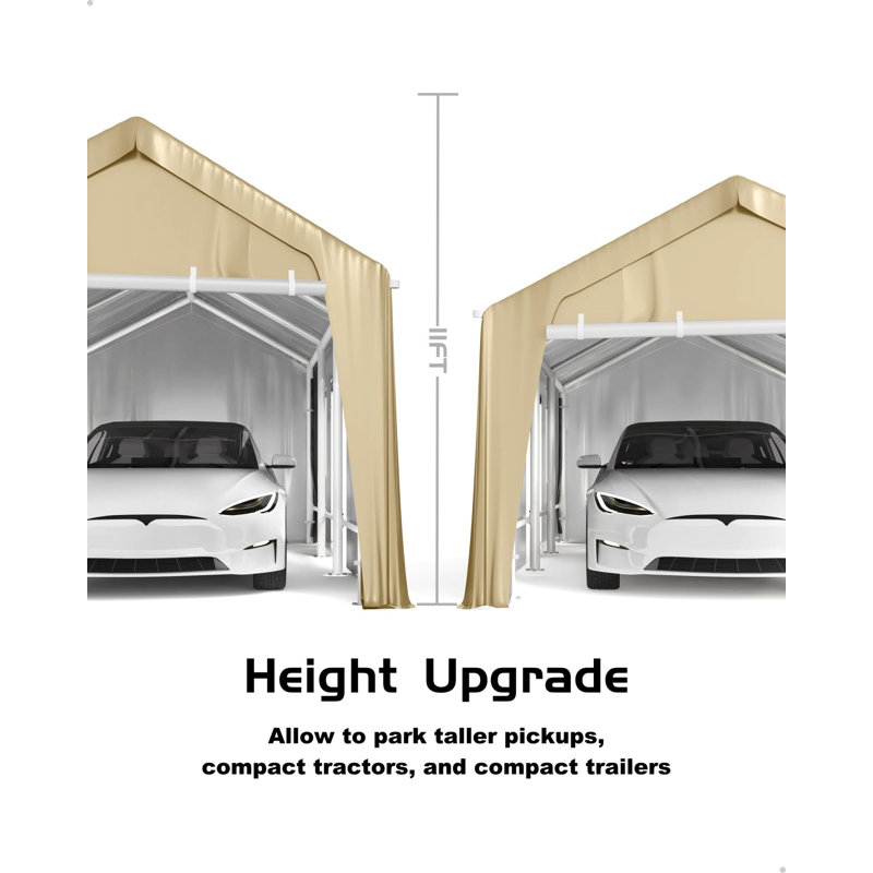 10 Ft. W x 20 Ft. D Canopy, Beige